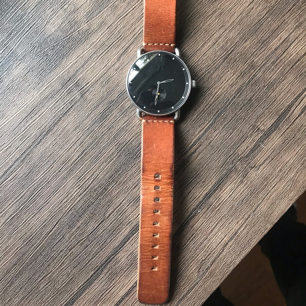 MVMT Men’s Leather Watch Stainless Steel 41mm